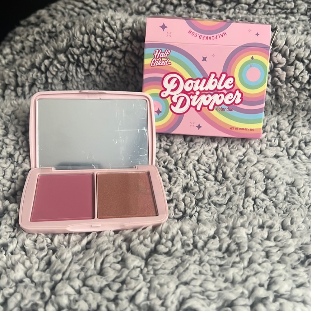 New -Half Caked double dipper color duo makeup, blush